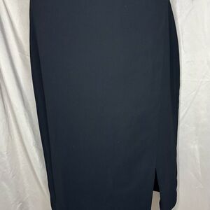 Talbots Classic Black Pencil Skirt side slit